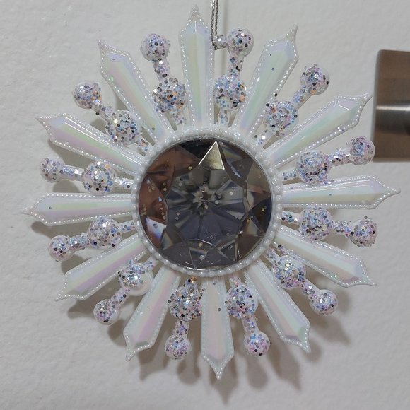 Shiny Glittering Snowflake Ornament - Picture 3 of 6